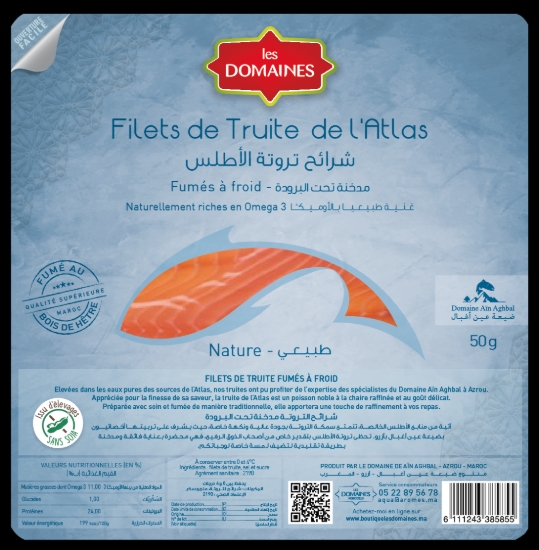 Image de Filet de truite fumée nature (50g)