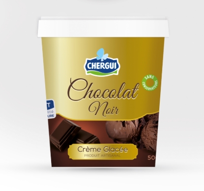 Image de Crème glacée chocolat doux (500g)